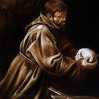 Der hl. Franziskus in Meditation (nach Caravaggio)